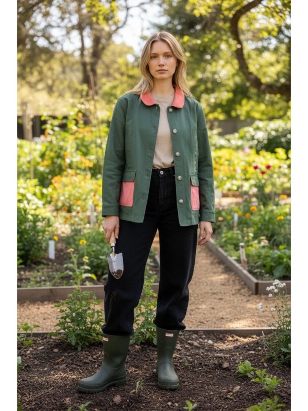 Molly Yeh Women's Olive Green Barn Coat